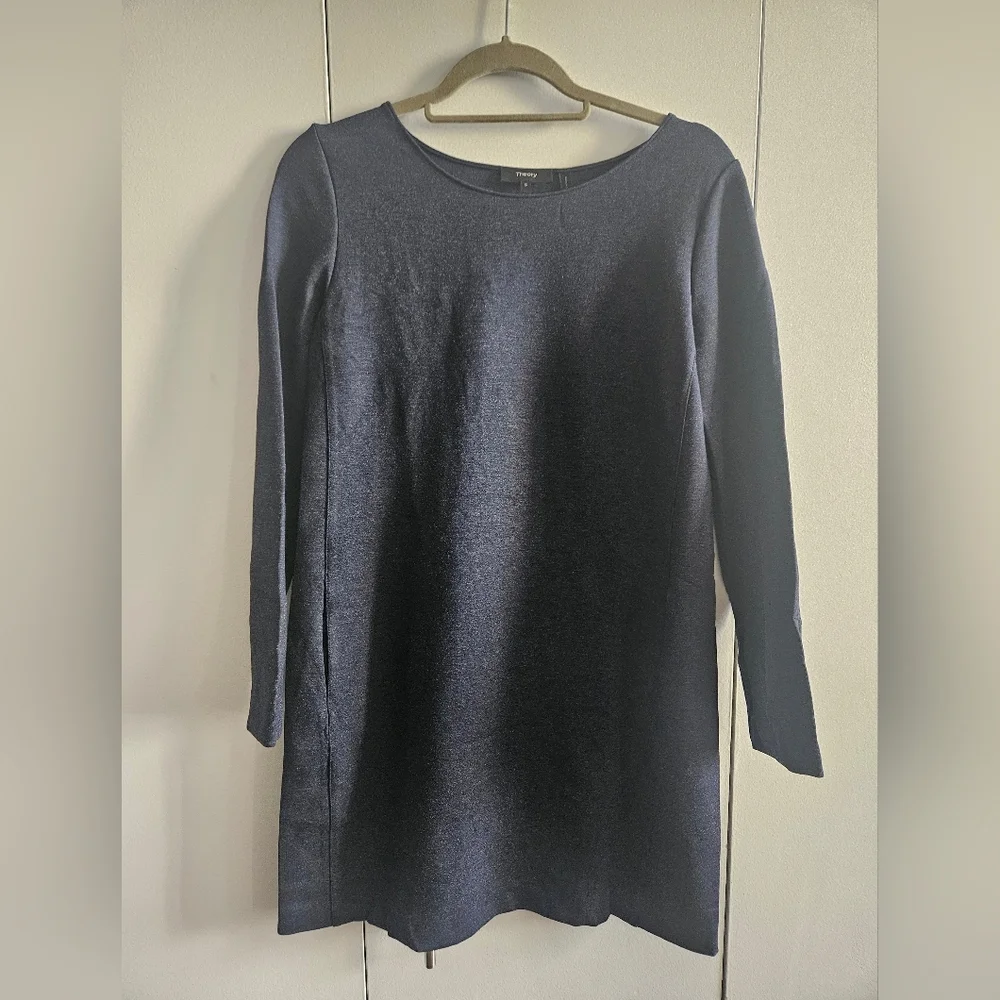 Theory Size S super Soft Navy Dress - Picture 1 of 5